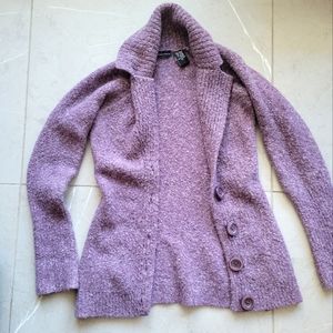 Victoria's Secret purple boucle cardigan